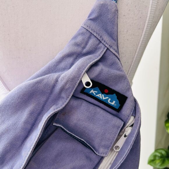 Kavu Purple Crossbody Canvas Crossbody Hiking Outdoors Backpack Sling Bag - Picture 3 of 6